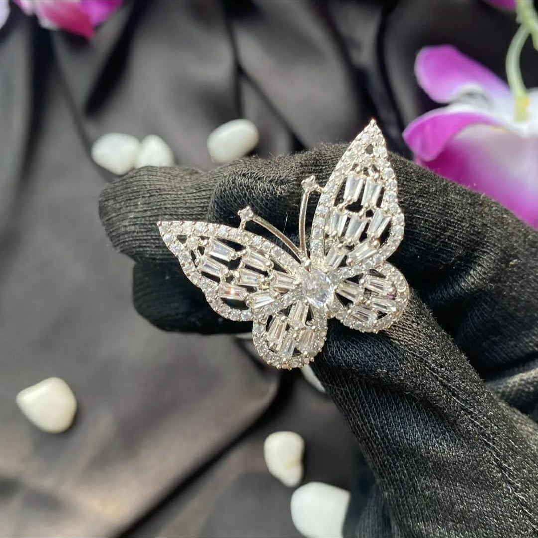 Crystal Butterfly Ring