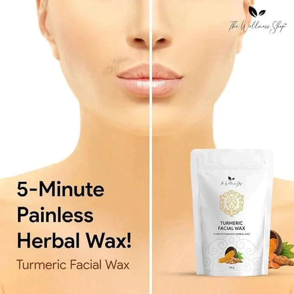 Turmeric Facial Wax - 5 Minute Painless Herbal Wax Powder ( Buy 1 Get 1 Free )